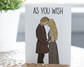 Princess Bride Valentine's Day Card: As You Wish Anniversary Card