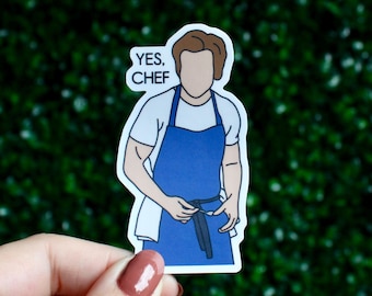 Yes Chef Sticker - the Bear sticker decal, laptop sticker Chicago cooking sticker
