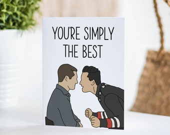 Simply the Best Card, David and Patrick, Creek Card, rose family, creek card, schitt valentine's day, anniversary card, valentine's day card