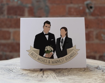Best Wishes, Warmest Regards Card - David Rose and Stevie, Rosebudd Motel, Schitt's Creek Card, Wedding Card, Birthday Card, funny card