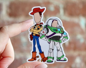 Toy Story Sticker: Woody and Buzz, Waterproof Glossy Vinyl