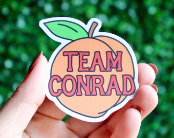 Team Conrad Sticker: TSITP Waterproof Decal, glitter sticker, peach scene, the summer I turned pretty sticker