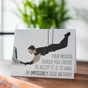 Mission Impossible BIRTHDAY Card - Your Mission, Should You Choose to Accept It Birthday Card, Card for Him, Action movie, tom cruise