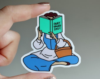 Fairy Smut Waterproof Sticker: Spicy Belle Reading