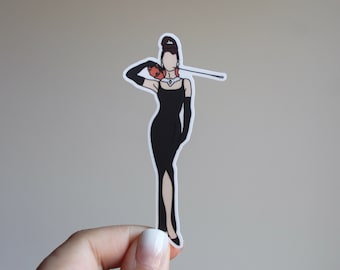 Audrey Hepburn Sticker: Breakfast at Tiffany's, Waterproof Matte