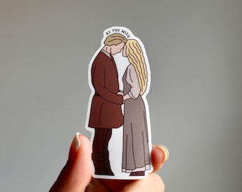 Princess Bride Sticker: Westley and Buttercup, Waterproof Matte Vinyl
