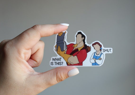 Belle Bookworm Smut Sticker - Beauty and the Beast, BookTok, Spicy Reading, Waterproof sticker, belle and gaston