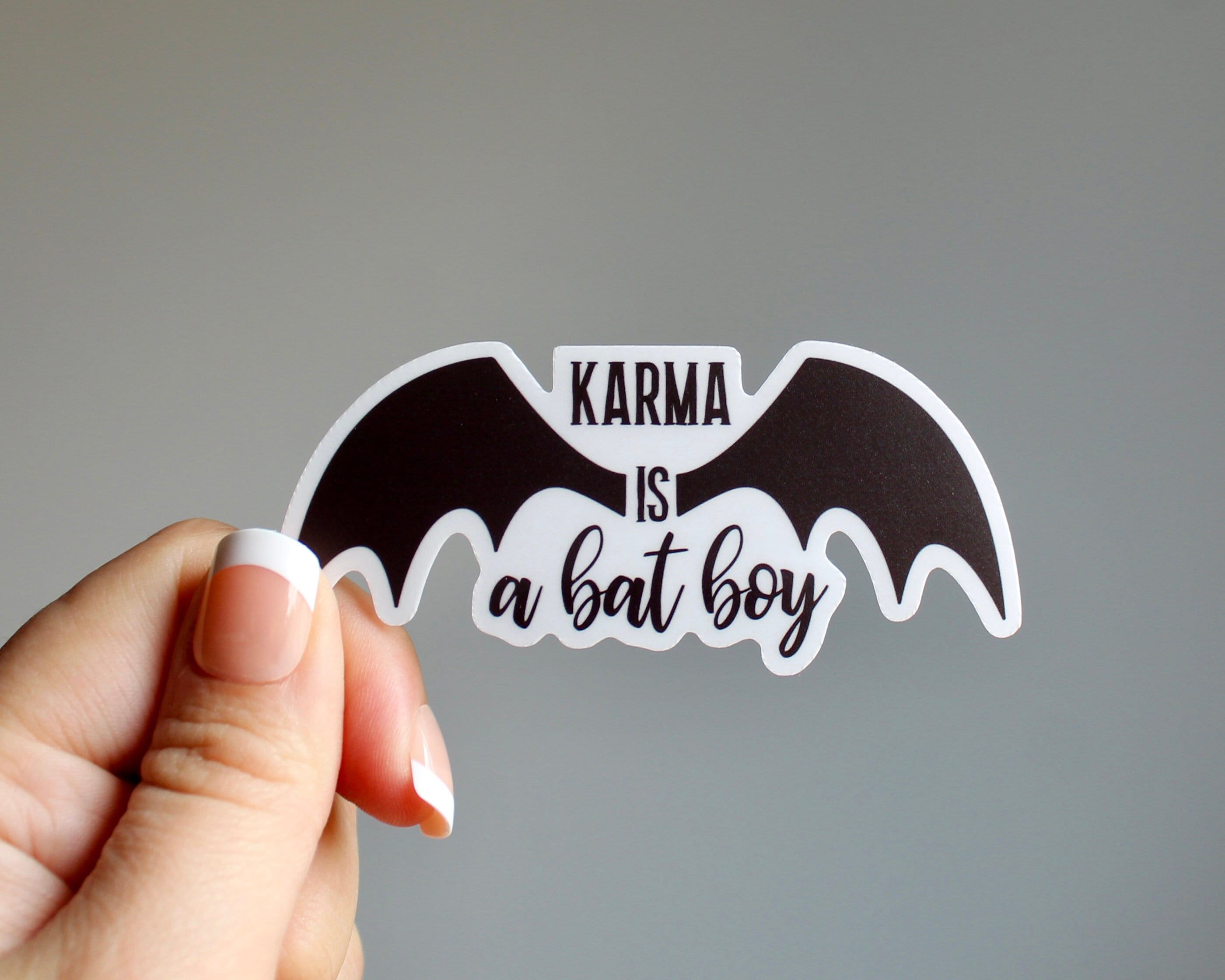 Bat Boy Sticker Karma is a Bat Boy Sticker: ACOTAR X Taylor Swift, Waterproof Vinyl - Etsy