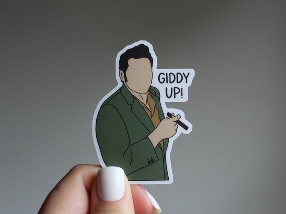 Giddy Up Sticker - Kramer sticker, Seinfeld sticker, Waterproof matte sticker, hand drawn, cosmo kramer, funny seinfeld sticker