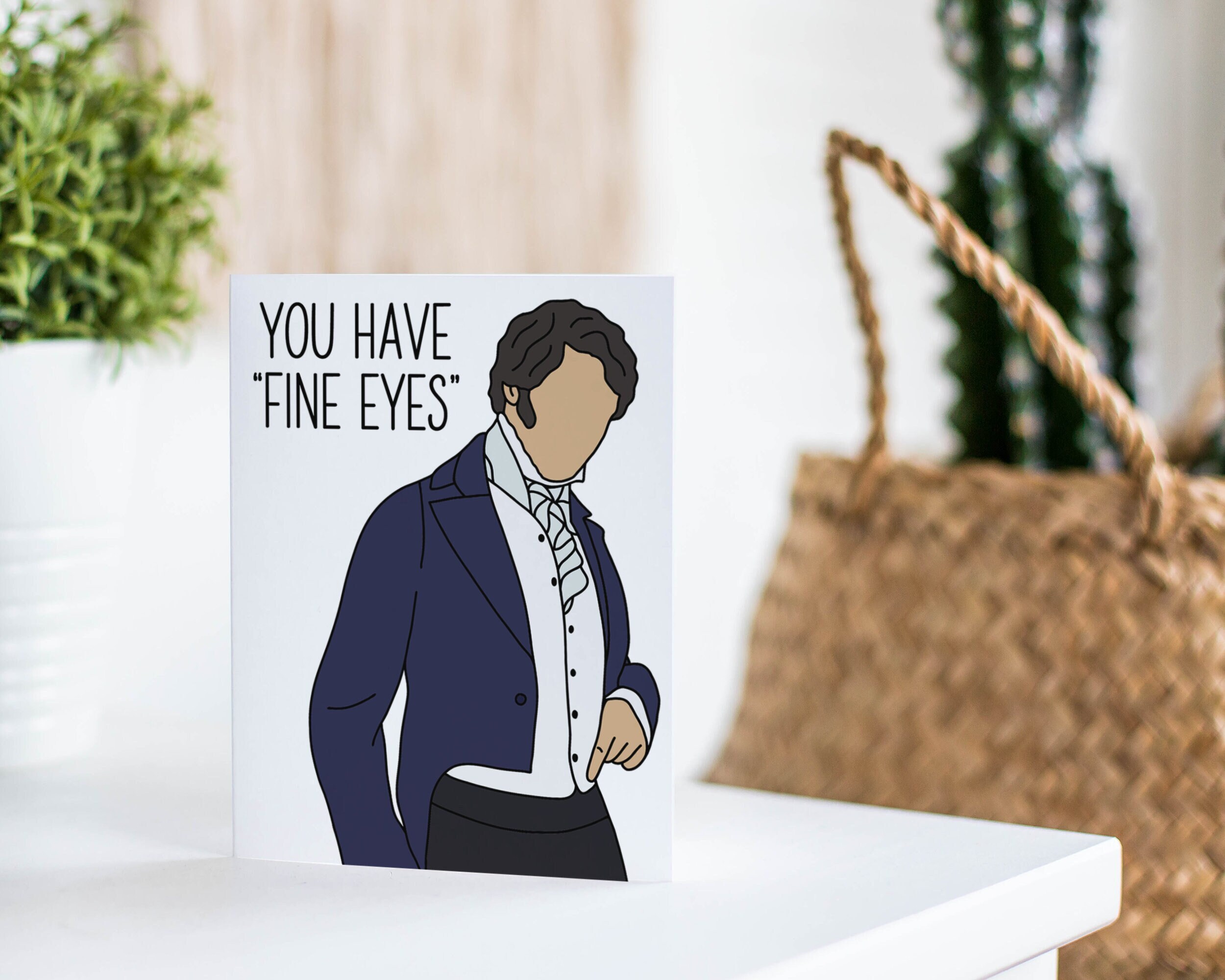 Fine Eyes - Mr. Darcy Card - Pride and Prejudice Card - Elizabeth Bennet, anniversary card, valentine's card, jane austen card