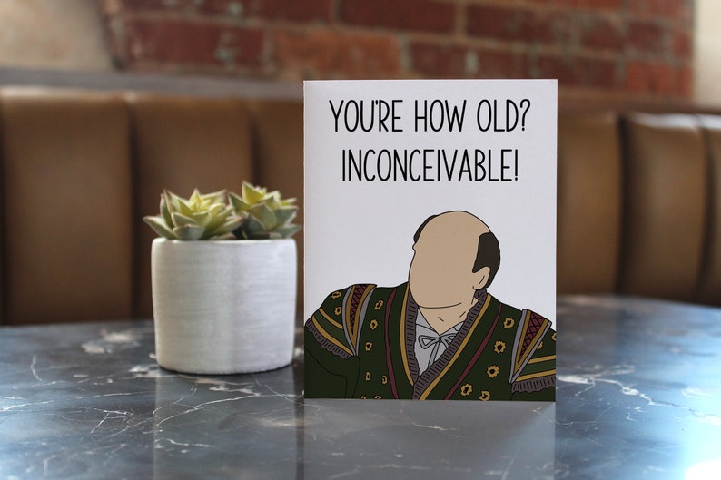 Inconceivable Cartoon Example Picture Inconceivable! Princess Bride Birthday Card - Funny Card for Him - Etsy