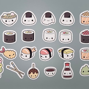 Cute Food Stickers Set of 9 Perfect for Planners, Bullet Journals