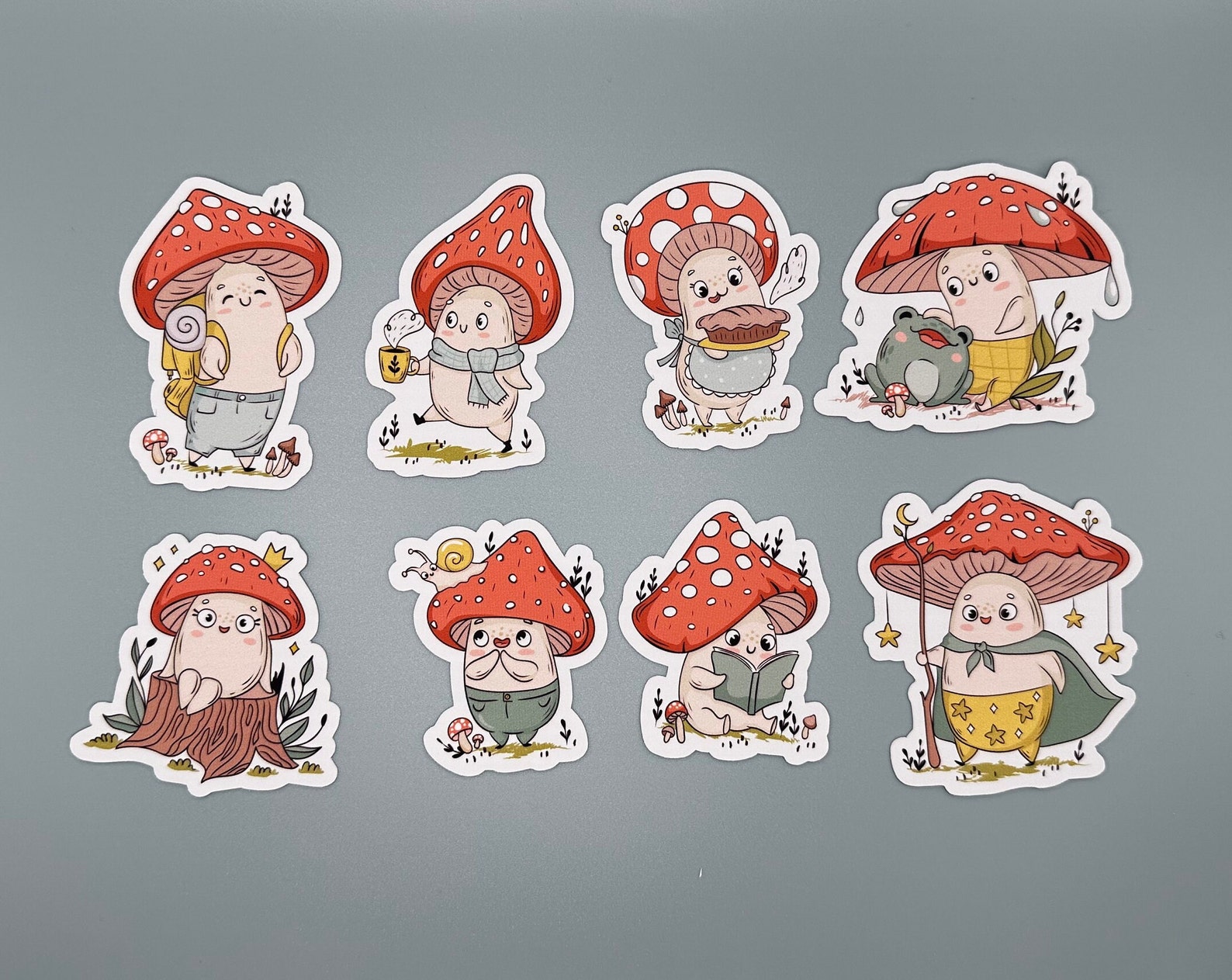 Cute Mushroom Stickers - Set of 8 | Perfect for Planners, Bullet ...