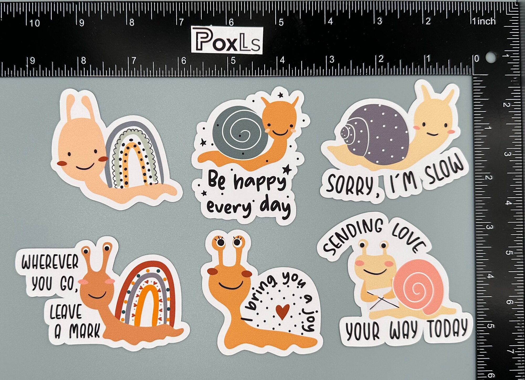 Cute Funny Snail Stickers - Set of 6 | Perfect for Planners, Bullet ...