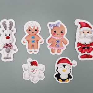 Cute Christmas Stickers - Set of 6 | Perfect for Planners, Bullet Journals, and Laptops | High-Quality Vinyl Stickers