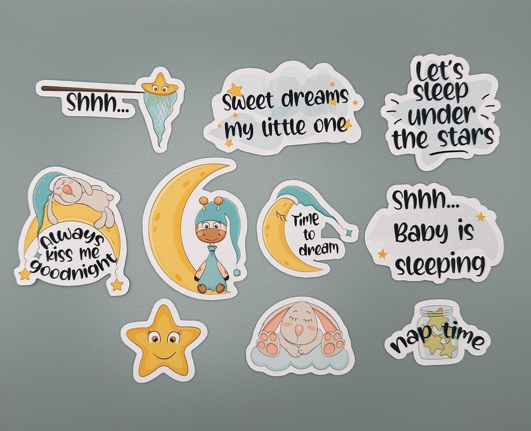 Cute Sleeping Animal Stickers Set of 10 | Perfect for Planners, Bullet ...