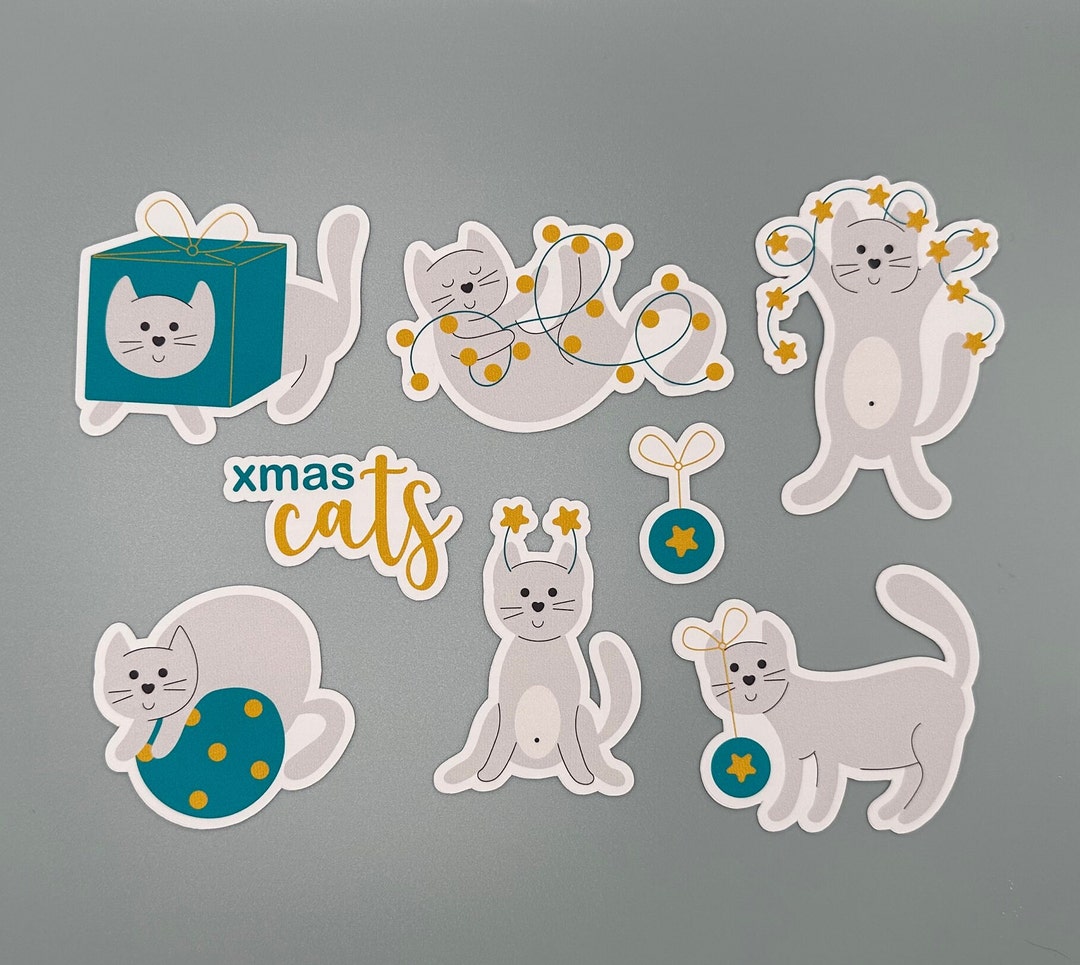 Cute Cat Stickers - Set of 8 | Perfect for Planners, Bullet Journals ...
