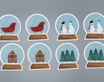 Cute Christmas Stickers - Set of 8 | Perfect for Planners, Bullet Journals, and Laptops | High-Quality Vinyl Stickers