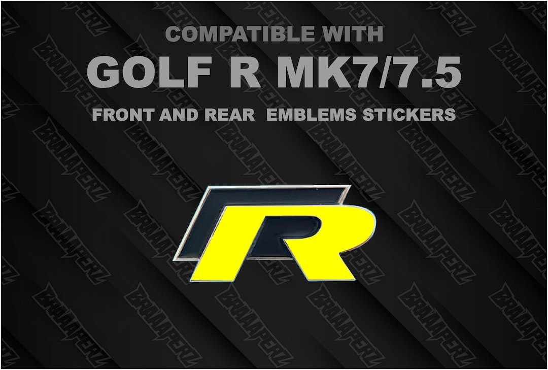 Sticker Compatible With Golf R MK7 Front and Rear Emblem / Badge - Etsy