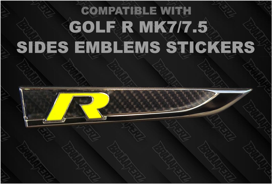 Golf R Sticker Works Sticker Compatible With Golf R MK7 and 7.5 Sides Emblem - Sides Badge ...
