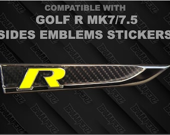 Sticker compatible with Golf R MK7 sides emblem - badge