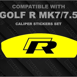 Sticker compatible with Golf R MK7 - 7.5 brake caliper