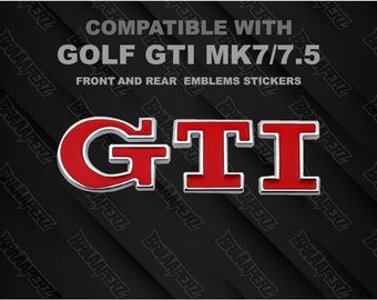 Sticker compatible with Golf GTI MK7 - 7.5 front and rear emblem - badge