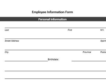 Employee Information Sheet - Etsy