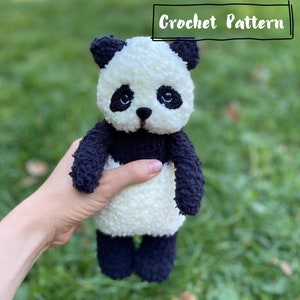 Wzór pandy na szydełku, tutorial amigurumi w języku angielskim DIY