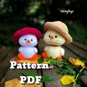 Duck crochet Pattern PDF Amigurumi tutorial, easy crochet doll making