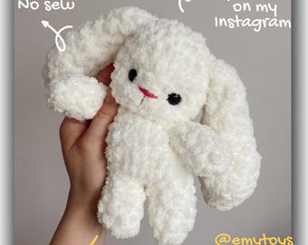 No Sew Bunny crochet pattern/tutorial/digital PDF/English only