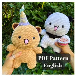 Sugar and Brownie the bears crochet Pattern/low sew /Amigurumi/ tutorial/ digital PDF/ENG
