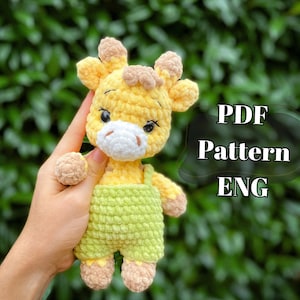 Little giraffe crochet Pattern/low sew /Amigurumi/ tutorial/ digital PDF/ENG