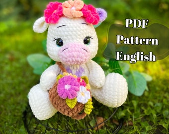 Daisy the little cow crochet Pattern/low sew /Amigurumi/ tutorial/ digital PDF/English