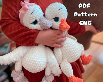 Lina the goose crochet pattern/videos/tutorial/digital PDF/English only