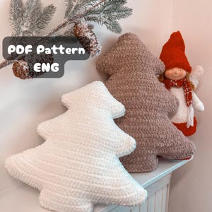modello minimalista per cuscino per albero di Natale all'uncinetto/video/tutorial/PDF digitale/solo inglese