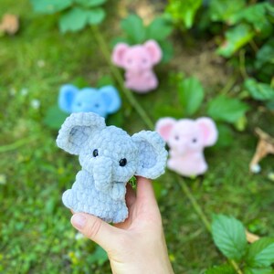 Mini Elephant Low Sew Pattern/ Amigurumi/ Tutorial/ Crochet Pattern ...