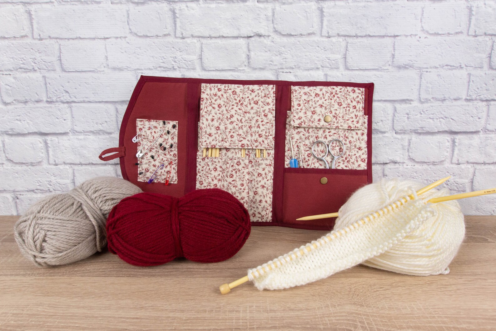 Knitting Needle Case Pdf, Sewing Patterns, Crochet Needle Holder Pattern, Knitting Needle Wrap