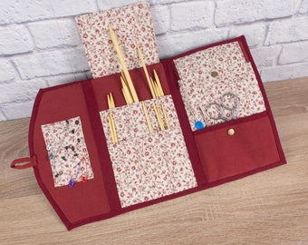 Knitting needle case pdf, sewing patterns, crochet needle holder pattern, knitting needle wrap pattern, knitting needle case pattern