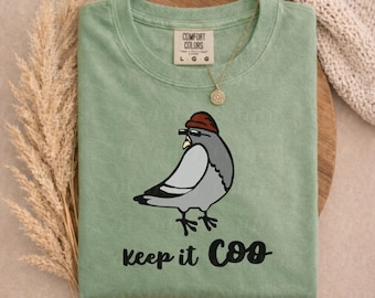 Pigeon SVG, Cut File Cricut, Pigeon, SVG Design, Shirt, Cute Decal, Punny, Pun, Flying Animal, Cool, Keep It Cool, Funny, Vinyl, PNG