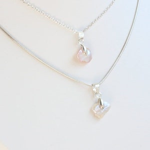 Unique Rainbow Keshi Pearl Necklace, Real Freshwater Pearl Choker, Irregular Dainty Pearl Jewelry Gift, Bridesmaid Gift