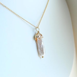 Artistic Biwa Pearl Pendant, Freshwater Pearl Add On Charm For Personalized Jewelry, Interchangeable Charm for Necklace Earrings(Charm Only)