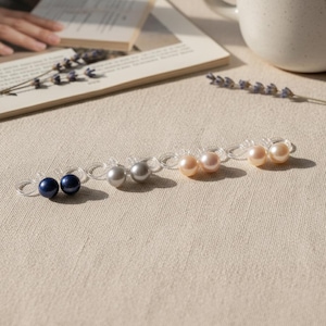 Simple Freshwater Pearl Clip On Earrings: Transparent Clip On Ear Studs, Minimalist Non-Pierced Studs, Pearl Jewelry, No Piercing Required