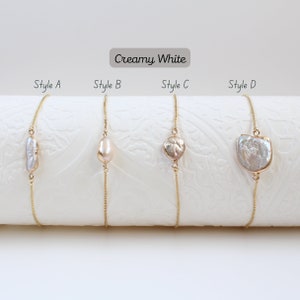 Pearl Bracelet, Baroque Pearl Chain