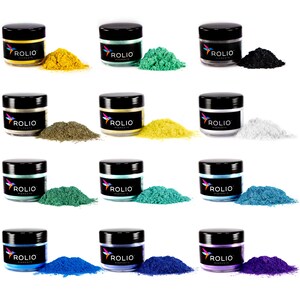 Mica Powder, Colour Pigment for Epoxy Resin, Soap Making, Candle Making,  Resin Art, Black Pigment, Green Mica, Mica Colouring, Blue, Purple 