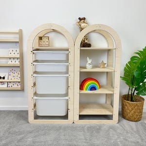 Prateleira Montessori, Armazenamento de brinquedos, Prateleira de madeira para crianças, Prateleira de armazenamento para crianças, Expositor de brinquedos de madeira, Móveis Montessori, Prateleira de aprendizagem para crianças