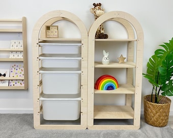 Montessori Wooden Shelf, Toddler Toy Storage, Baltic Birch