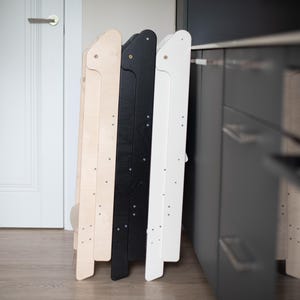 Torre de cozinha dobrável para crianças: altura ajustável, banquinho Montessori