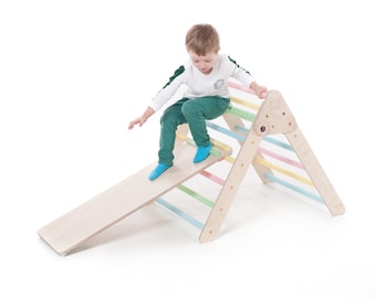 Triangle d'escalade pliable pour tout-petits, cadre d'escalade, jouets Montessori pour bébé, grimpeur en bois, échelle pour enfants, jouets d'activité, Kletterdreieck