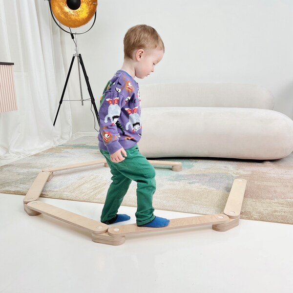 Wooden Balance Beam Etsy